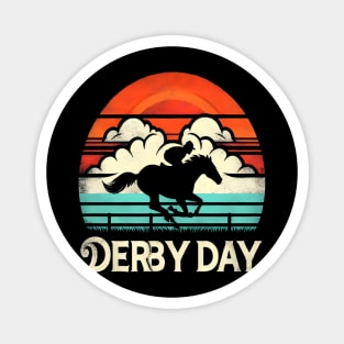 Cute Horse 150th Derby Day 2024 Horse racing Fascinator Magnet